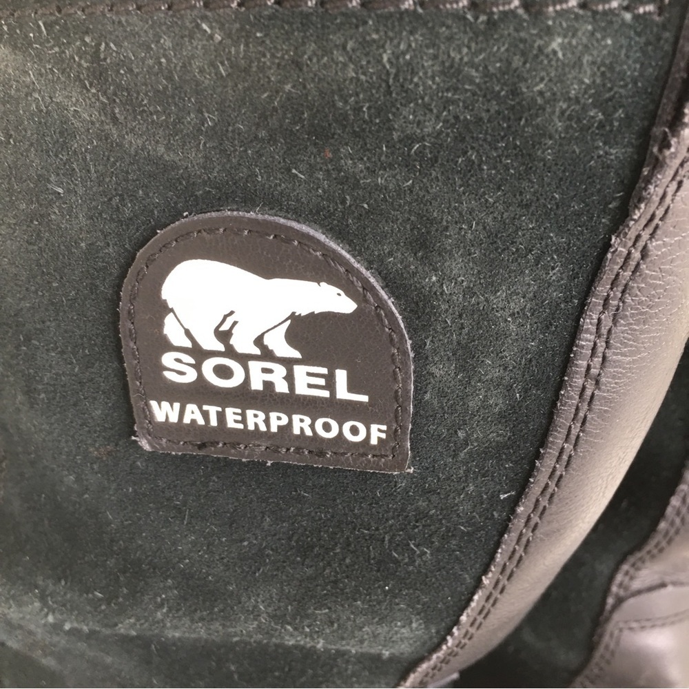 Sorel Tivoli Tall Waterproof Out Dry Boots Black Suede Faux Fur Lining Size 10.5 - Picture 10 of 16